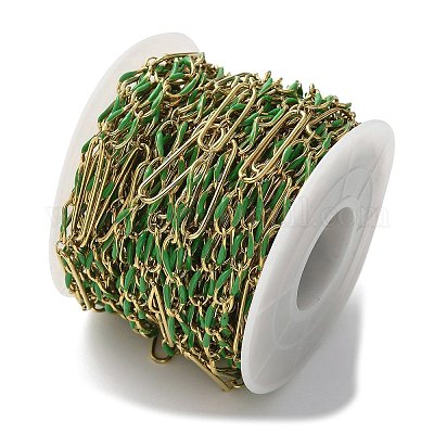 Цепи Figaro из нержавеющей стали 304 с эмалью CHS-U003-02G-13-1