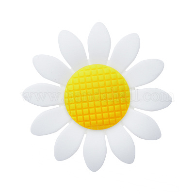 Силиконовые бусины в виде подсолнуха SI-JX0008A-01-1