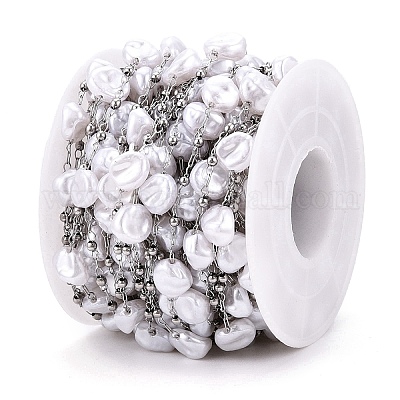 Цепочки из искусственного жемчуга из абс-пластика ручной работы CHS-T006-07P-1