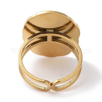 Ионное покрытие (IP) кольцо из нержавеющей стали 304 RJEW-B059-12G-02-1