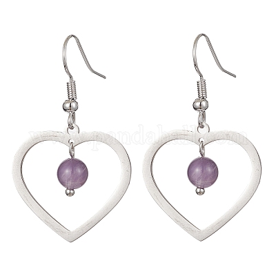 Серьги из натурального смешанного драгоценного камня EJEW-JE05478-1