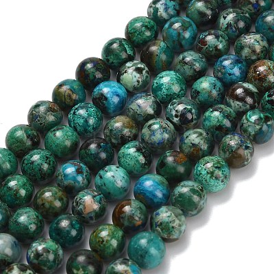Природные хризоколлу бисер нитей G-L642-B12-6mm-1