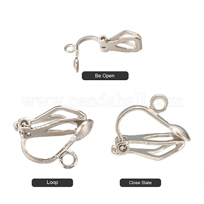 Латунные серьги с клипсами EC109-NF-1