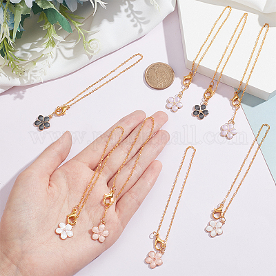 10 шт. 5 стильные подвески из сплава эмали для бокалов HJEW-AB00065-1