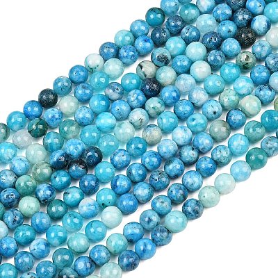 Натуральный драгоценный камень гемиморфит круглые бусины нити&nbsp;G-L145-6mm-01-1