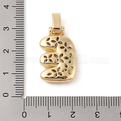 Латунные микро проложить кубического циркония подвески ZIRC-P121-01G-E-1