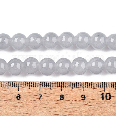 Выпечки окрашены имитация нефрита стекловолокна круглый шарик X1-DGLA-Q021-8mm-43-1