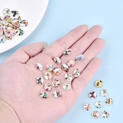 Пол-плоские кабошоны GGLA-N004-10mm-C1-1