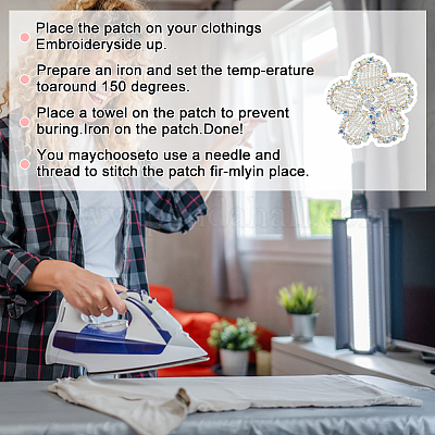 4 шт. цветочные тканевые лоскуты DIY-FH0007-54A-1