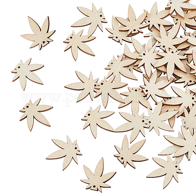 60шт деревянные подвески&nbsp;WOOD-FH0002-30C-1