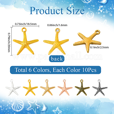 60 шт. 6 цвета подвески из сплава в тибетском стиле FIND-SC0016-86-1