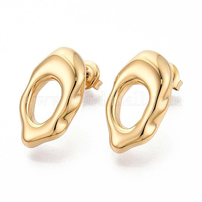 Серьги-гвоздики из нержавеющей стали 304 от nuggets EJEW-T047-11G-1