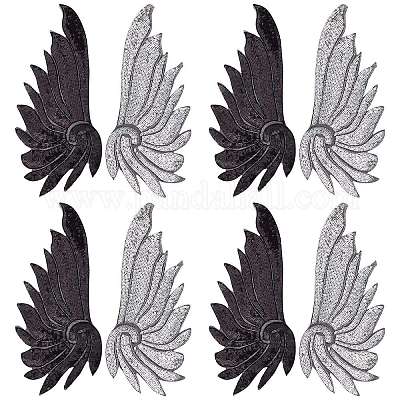 8 шт. 2-х цветные нашивки на одежду с пайетками DIY-AR0002-38-1