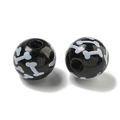 Набивные деревянные европейские бусины WOOD-G022-04D-1