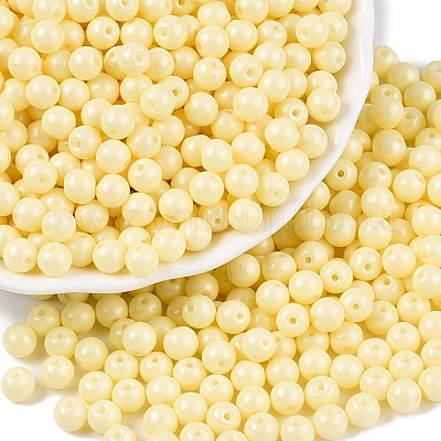 Непрозрачная выпечка окрашены стеклянные бусины DGLA-T004-02C-1