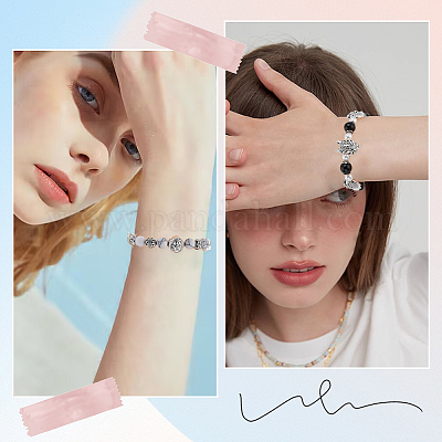 40шт 5 стильные бусины из сплава в тибетском стиле TIBEB-SC0001-25-1