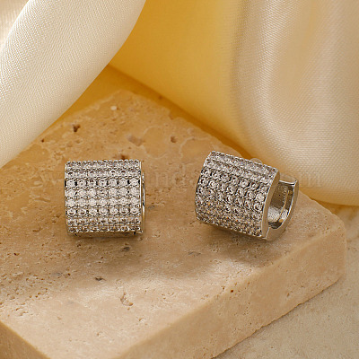 Латунные серьги-кольца в форме буквы С TR4286-1