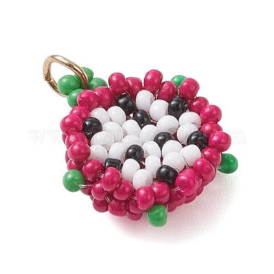 Подвески из стеклянных бусин в виде драконьего фрукта PALLOY-MZ00946-1