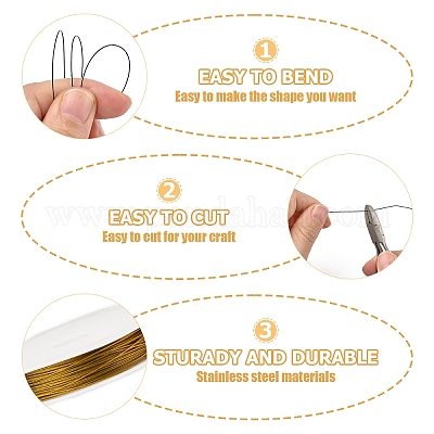 3 рулон 3-х цветной проволоки для рукоделия «хвост тигра» FIND-YW0007-80-1