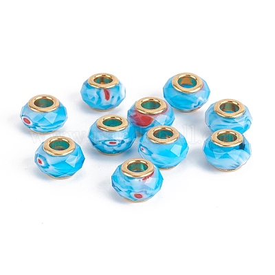 Граненый стеклянные европейские шарики GPDL-E004-03A-1