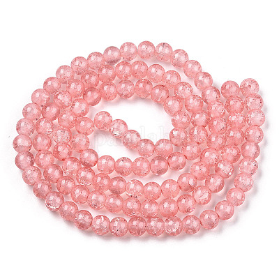 Выпечки окрашенные нити шарик хруст стекла DGLA-Q023-8mm-YS9-A-1