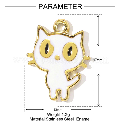 Подвески из нержавеющей стали 304 с эмалью STAS-OY001-52G-1