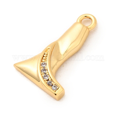 Латунные микро проложить кубического циркония подвески KK-C117-12G-L-1