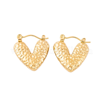 Ионное покрытие (ip) серьги-кольца из нержавеющей стали 304 для женщин EJEW-P279-27G-1