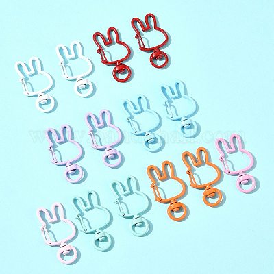 14 шт. окрашенных распылением экологически чистых застежек-карабинов из сплава FIND-FS0004-60-1