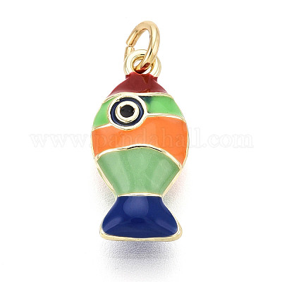 Подвески из латуни и эмали KK-T079-02A-G-1