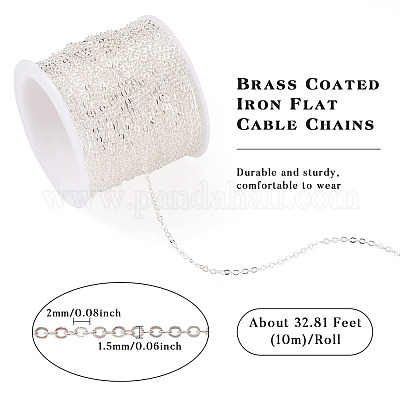 Железные плоские кабельные цепи с латунным покрытием CH-TAC0007-01S-1