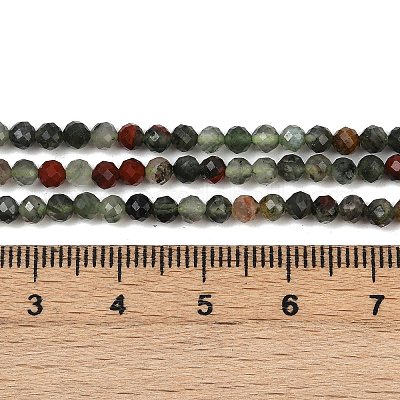 Природные африканские гелиотроп бисер пряди G-S388-A02-3mm-1