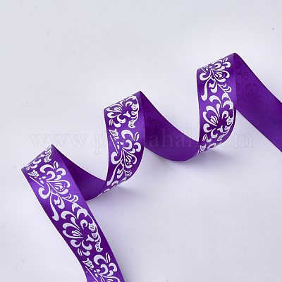 Purple Gold Ribbon, Purple Satin Ribbon