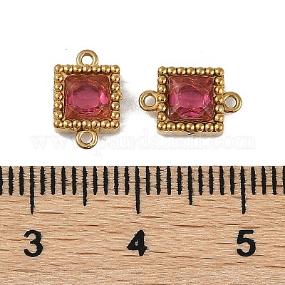 Ионное покрытие (ip) 304 нержавеющая сталь кубический цирконий квадратные звенья соединительные подвески STAS-K256-24G-1