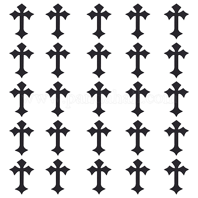 Shop NBEADS 30 Pcs Black Cross Patches for Jewelry Making