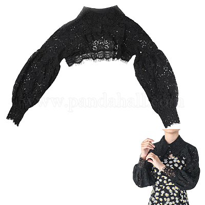Съемные свадебные кружевные шали из полиэстера AJEW-WH20020-200B-1