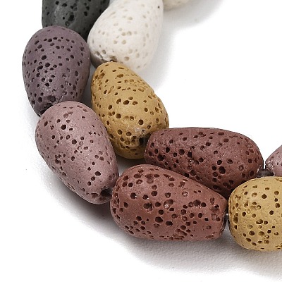 Бусы из натуральной лавы&nbsp;G-G347-03A-1