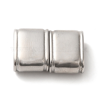 Wholesale Rectangle 304 Stainless Steel Magnetic Clasps with Glue-in Ends 