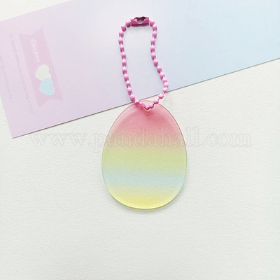 Wholesale Gradient Color Transparent Acrylic Keychain Blanks 