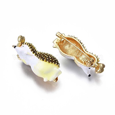 Эмалированная булавка в виде ежика JEWB-N007-067-1