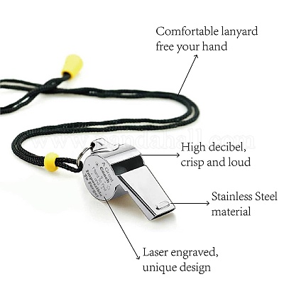 Wholesale CREATCABIN Trophy Sports Whistles with Lanyard Loud Crisp ...