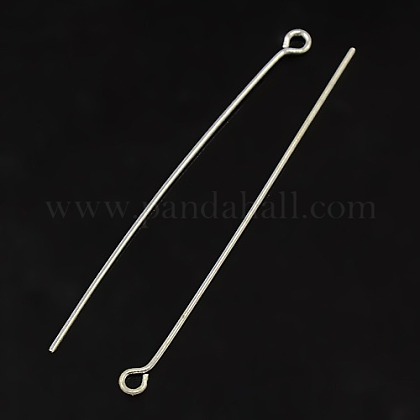 50MM Silver Color Plated Brass Eye Pins X-EPC5.0cm-S-1