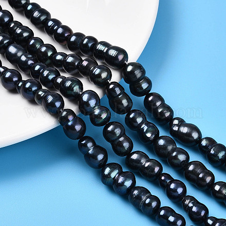 Нити натуральных бусинок из зернистого жемчуга кеши в стиле барокко PEAR-S020-F13-1