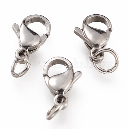 304 Stainless Steel Lobster Claw Clasps STAS-G240-01C-P-1