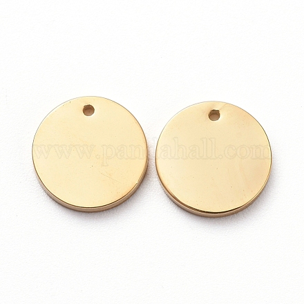 Vacuum Plating 304 Stainless Steel Stamping Blank Tag Charms X-STAS-G215-11G-1