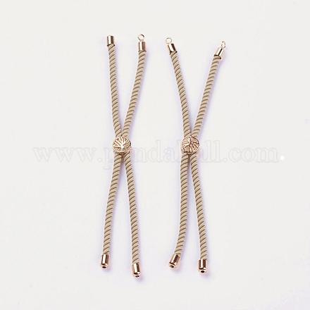 Nylon Twisted Cord Armband machen MAK-F018-06RG-RS-1