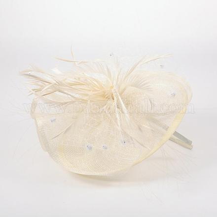 Eleganten weißen fascinators uk für Hochzeiten OHAR-S170-06-1