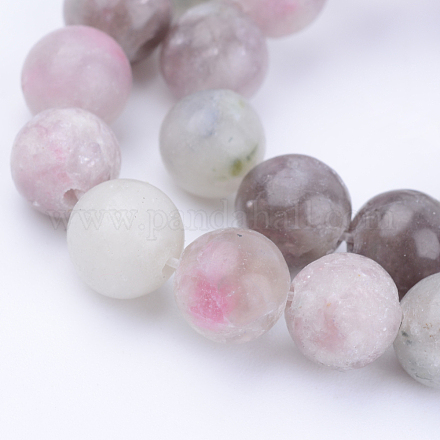 Chapelets de perles en jade lilas naturel X-G-Q462-8mm-29-1