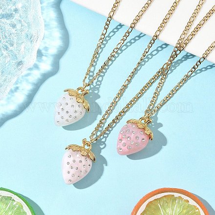 3 шт. ожерелья с подвеской из акриловых страз NJEW-JN05442-1