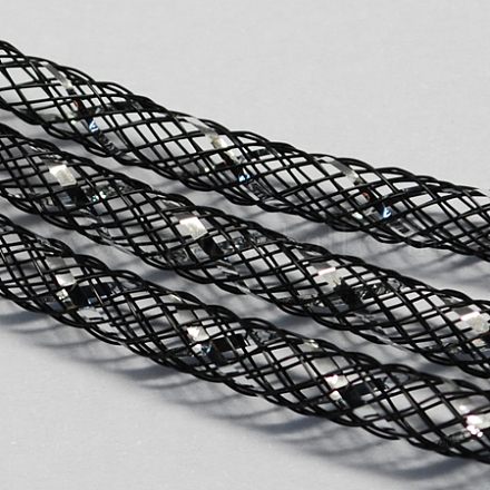 メッシュチューブ  プラスチックネットスレッドコード  銀鉱脈で  ブラック  4mm  50ヤード/バンドル PNT-Q001-4mm-15-1